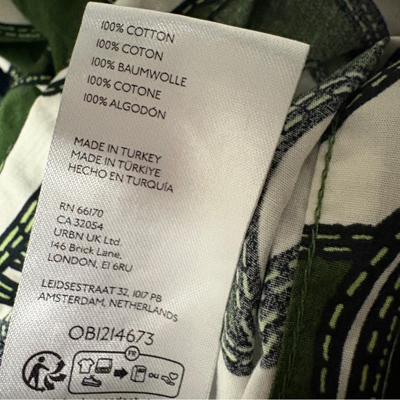 BY ANTHROPOLOGIE The Somerset Dark Green Printed Maxi Dress M - Picture 3 of 12